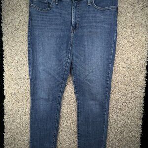 Levi's 311 Shaping Skinny Jeans Women's 32 Blue Mid Rise Medium Wash Red Tab